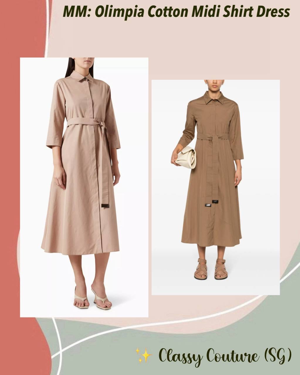MM Olimpia Cotton Midi Shirtdress
