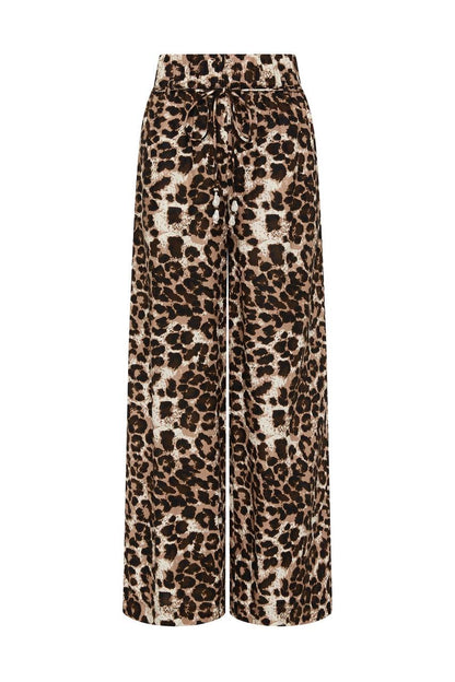 3 Colors! AJ Dessie Belted Relaxed Linen-Cotton Pants
