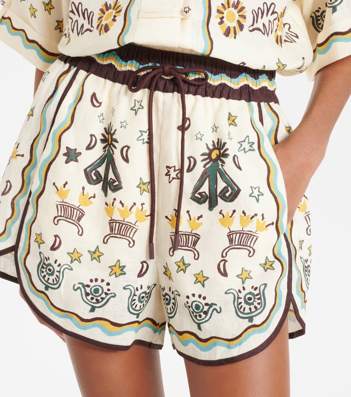 ALM Antionette Linen Shirt | Sun Shorts | Set