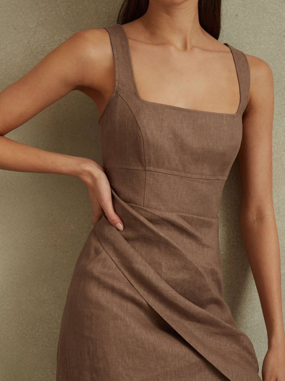 RS Piper Linen Pleat Mini Dress