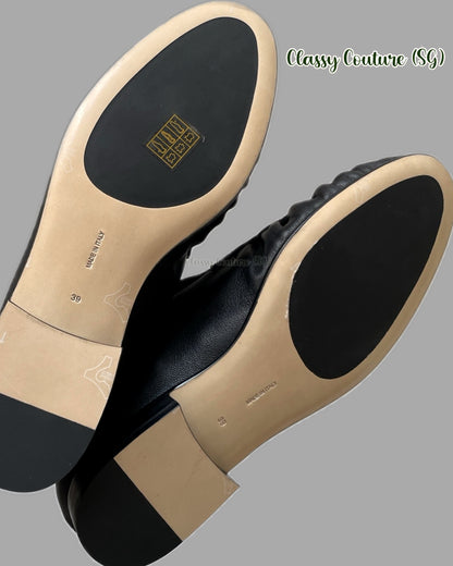 TR Soft Moccasin Lambskin Leather Loafer Shoes in Black