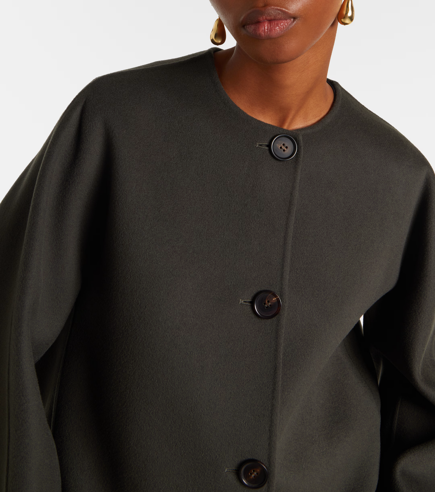 2 Colors! MM Kate Cropped Jacket (w Detachable Scarf) | Flared Midi Skirt | Double-Sided Wool Set