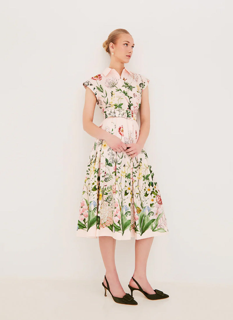 CC Octavia Floral Cotton Midi Dress