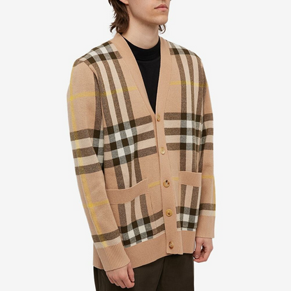 BBR Men’s / Unisex Wilmore Checked Wool Cashmere Cardigan