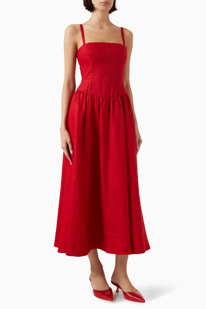 RESTOCK! Ref Katarin Linen Midi Dress