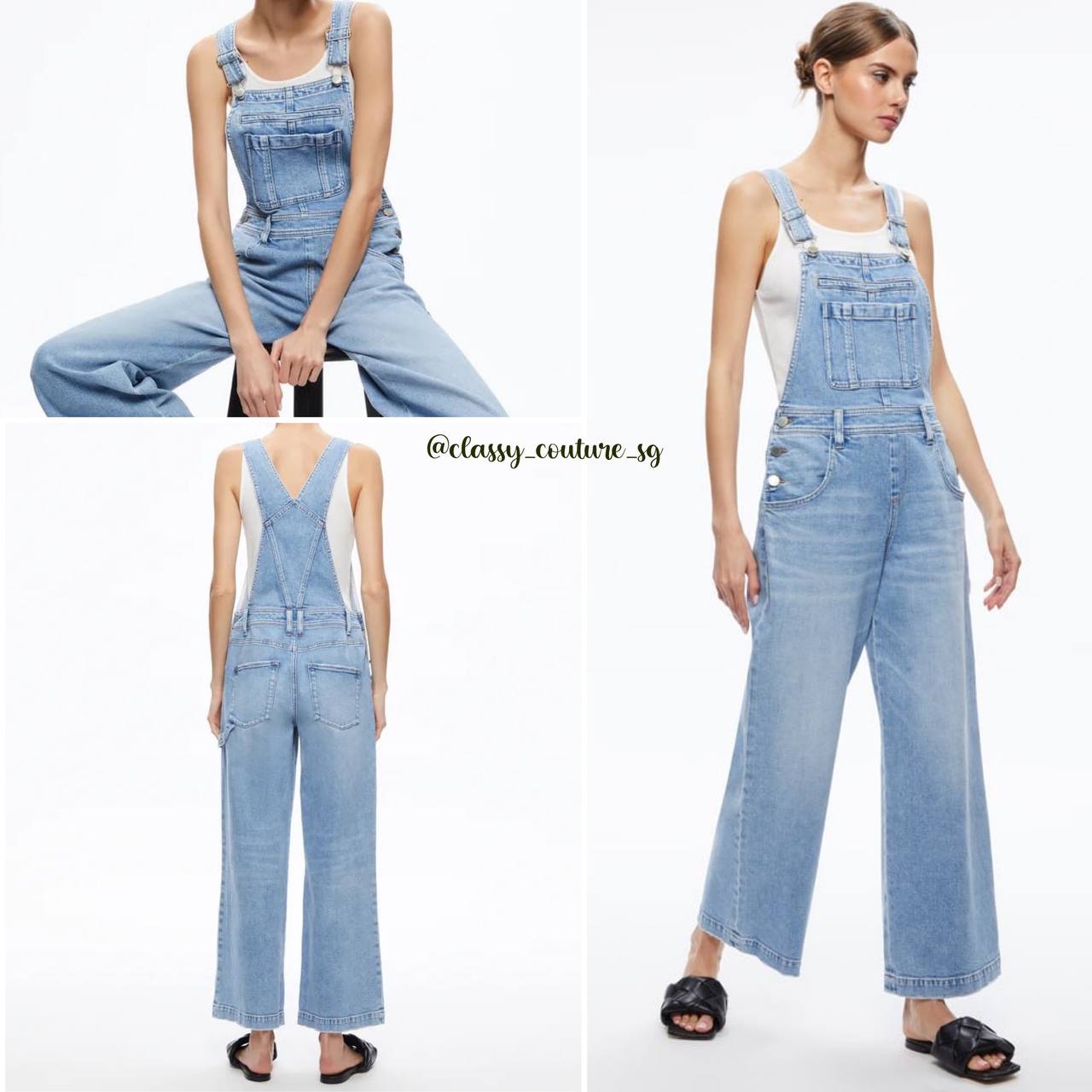 AO Wesson Straight Leg Jean Overalls Jumpsuit