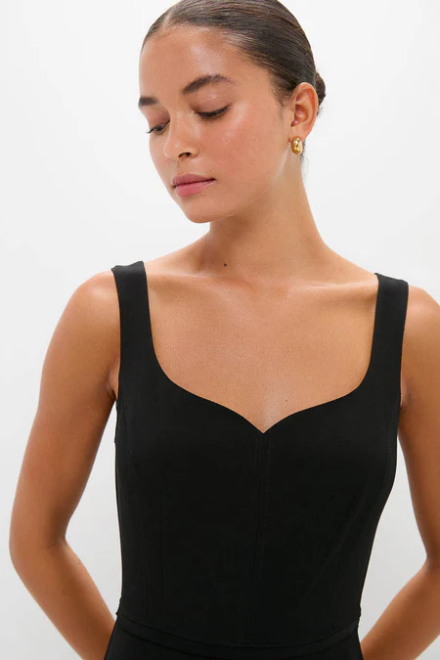 UJ Vivi Sweetheart Neckline Viscose Midi Dress