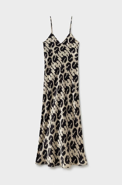 (PART 2/2) SL 90s Silk Slip Midi Dress Animal Prints: Wolves, Leopard, Wild Horses