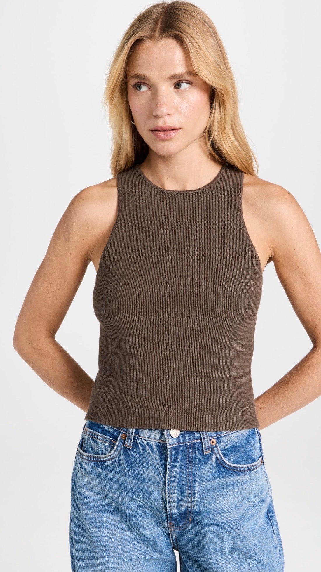 Ref Hudson Cotton Ribbed Sweater Tank Top