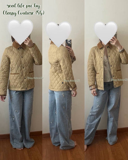 BBR Reversible Quilted Field Jacket with Corduroy Collar