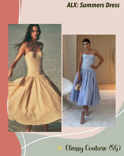 ALX Summers Ramie Midi Dress