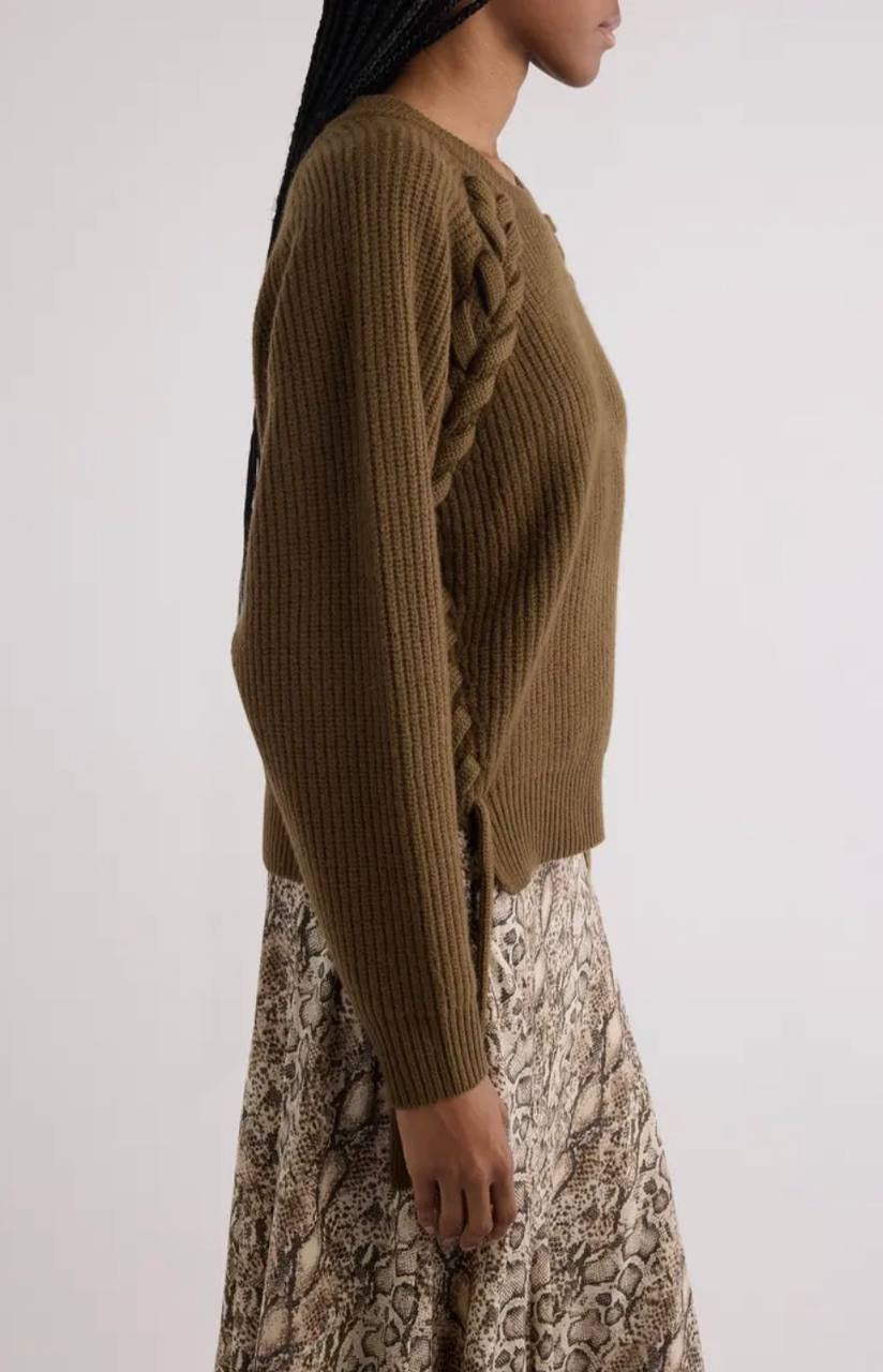 IM Noelia Whipstitch Merino Wool Sweater