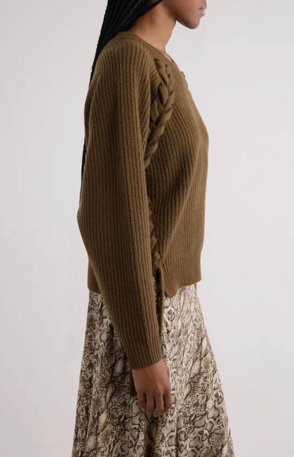 IM Noelia Whipstitch Merino Wool Sweater