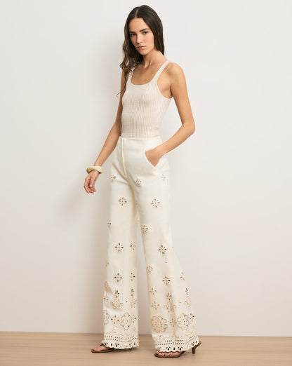VB Townes Eyelet Vest | Komi Pants | Embroidered Stretch-cotton Twill Set