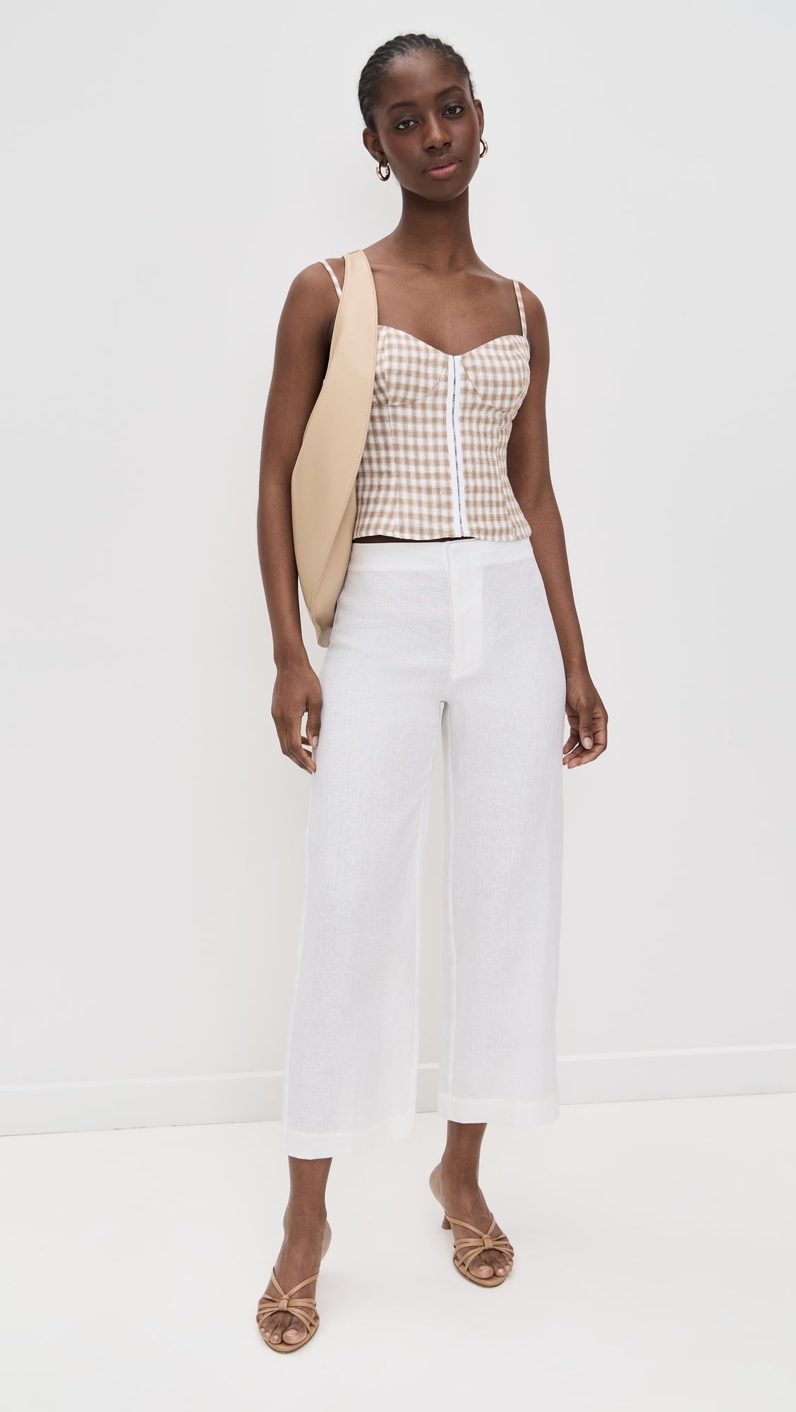 Ref Joni Linen Cropped Pants
