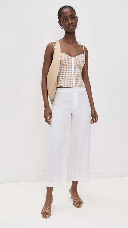 Ref Joni Linen Cropped Pants