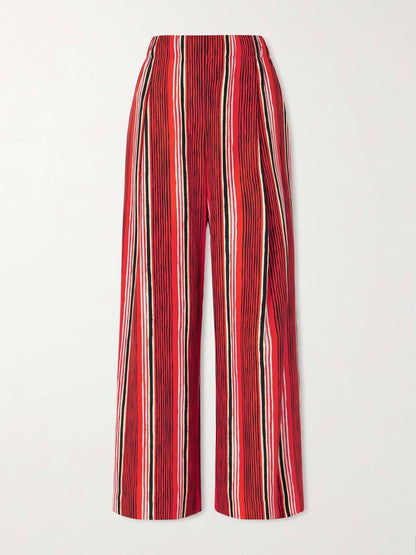 PS Amira Silk Shirt | Drawstring Pants | Striped Set
