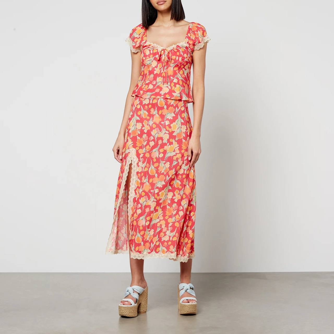 RX Rosella Lace Viscose Trim Top