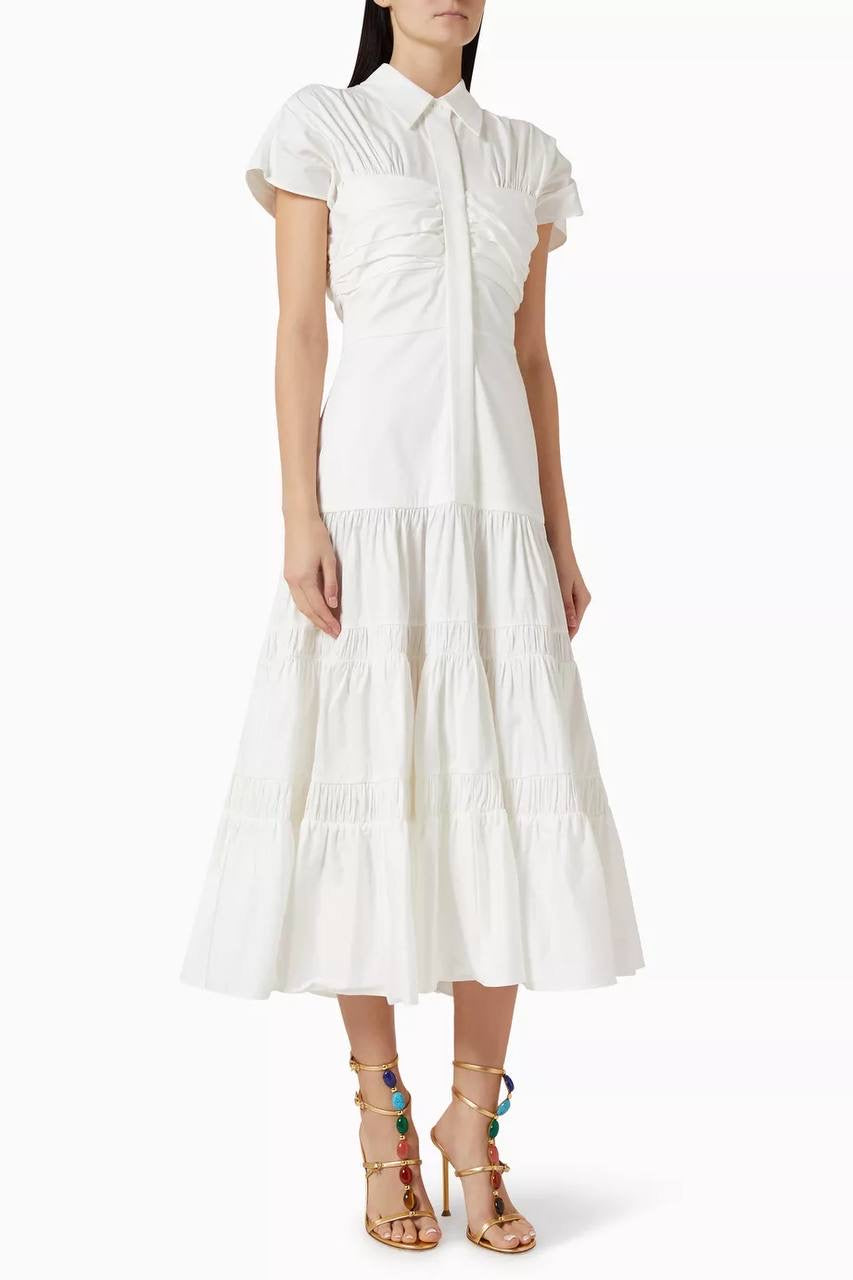 ALX Carosini Cotton-viscose Midi Dress