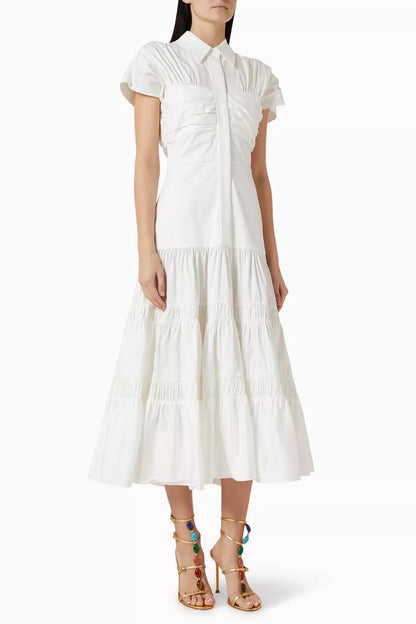 ALX Carosini Cotton-viscose Midi Dress