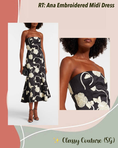 RT Ana Embroidered Midi Dress