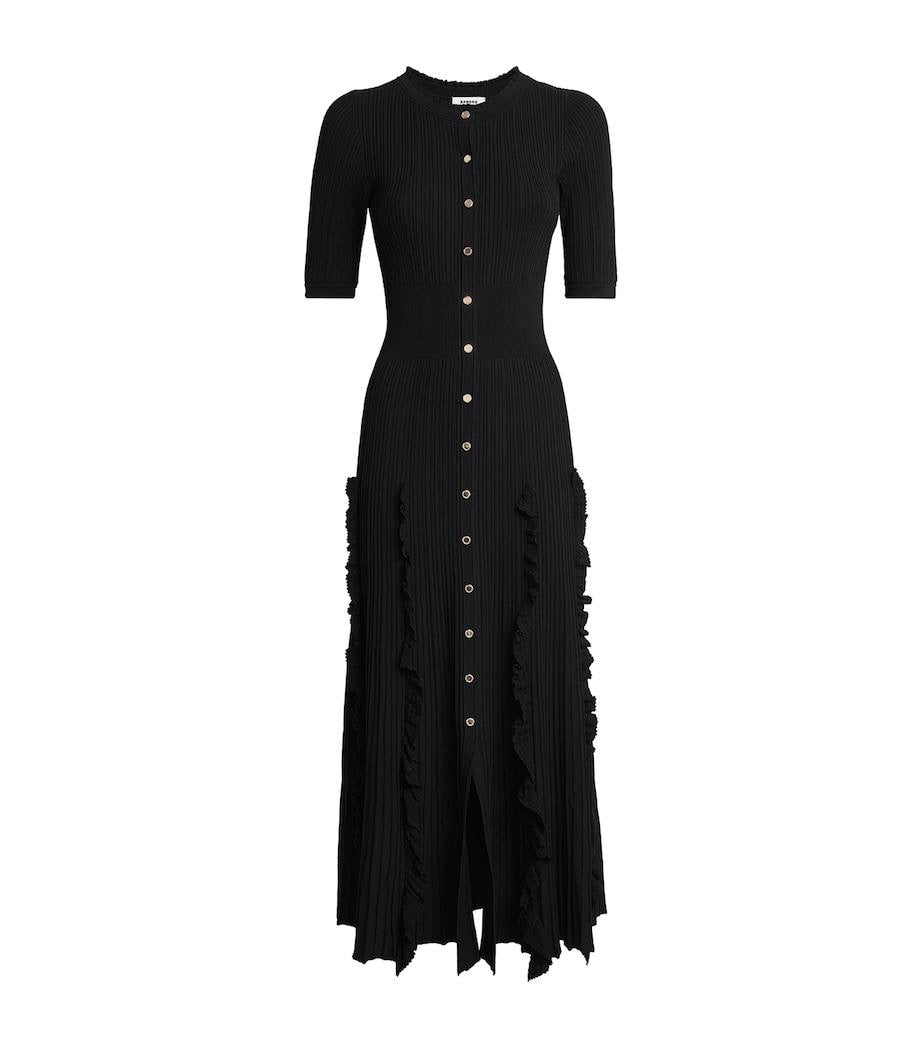 SD Knitted Ruffled Maxi Dress