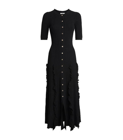 SD Knitted Ruffled Maxi Dress
