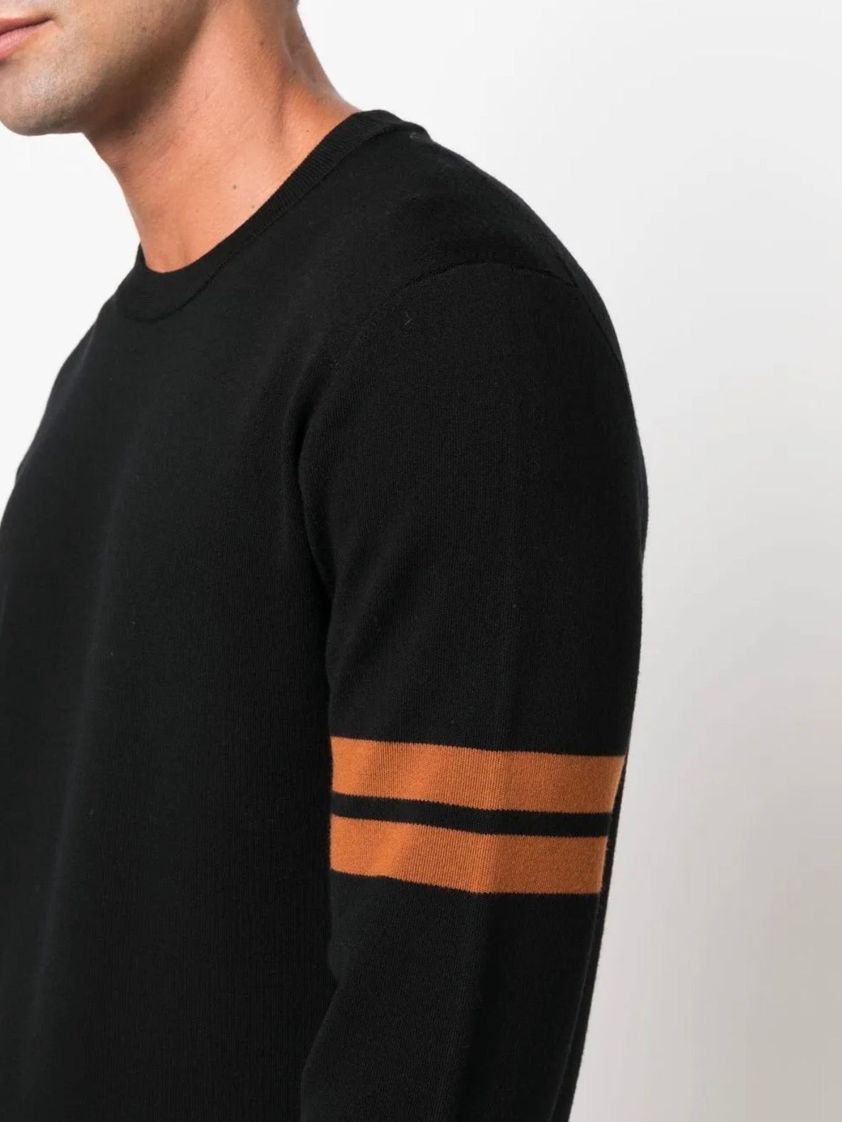 2 Colors! ZN Men’s High Performance Wool Crewneck Jumper Sweater w/ Stripe Detail