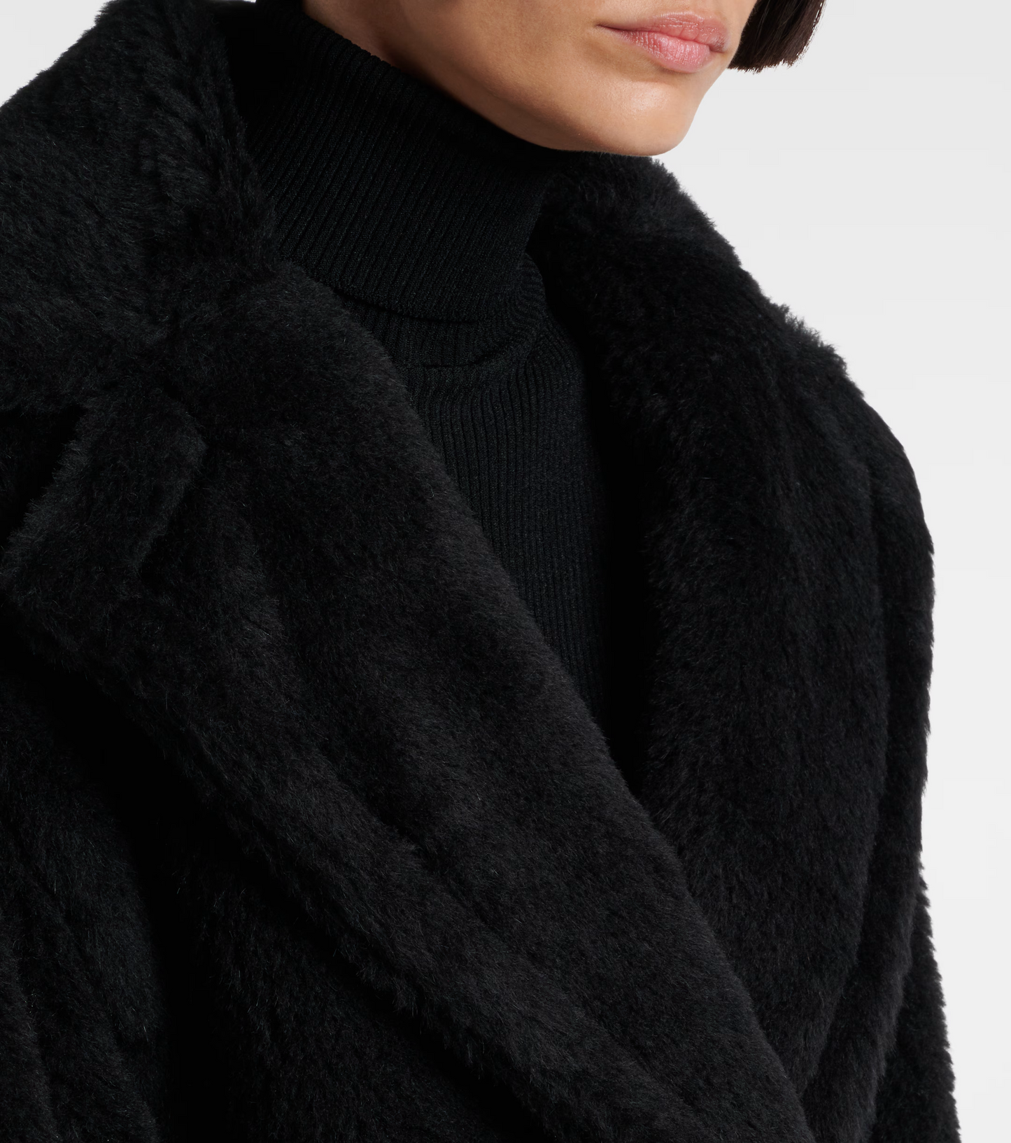 MM Short Teddy Bear Icon Alpaca-Wool-Silk Coat Jacket