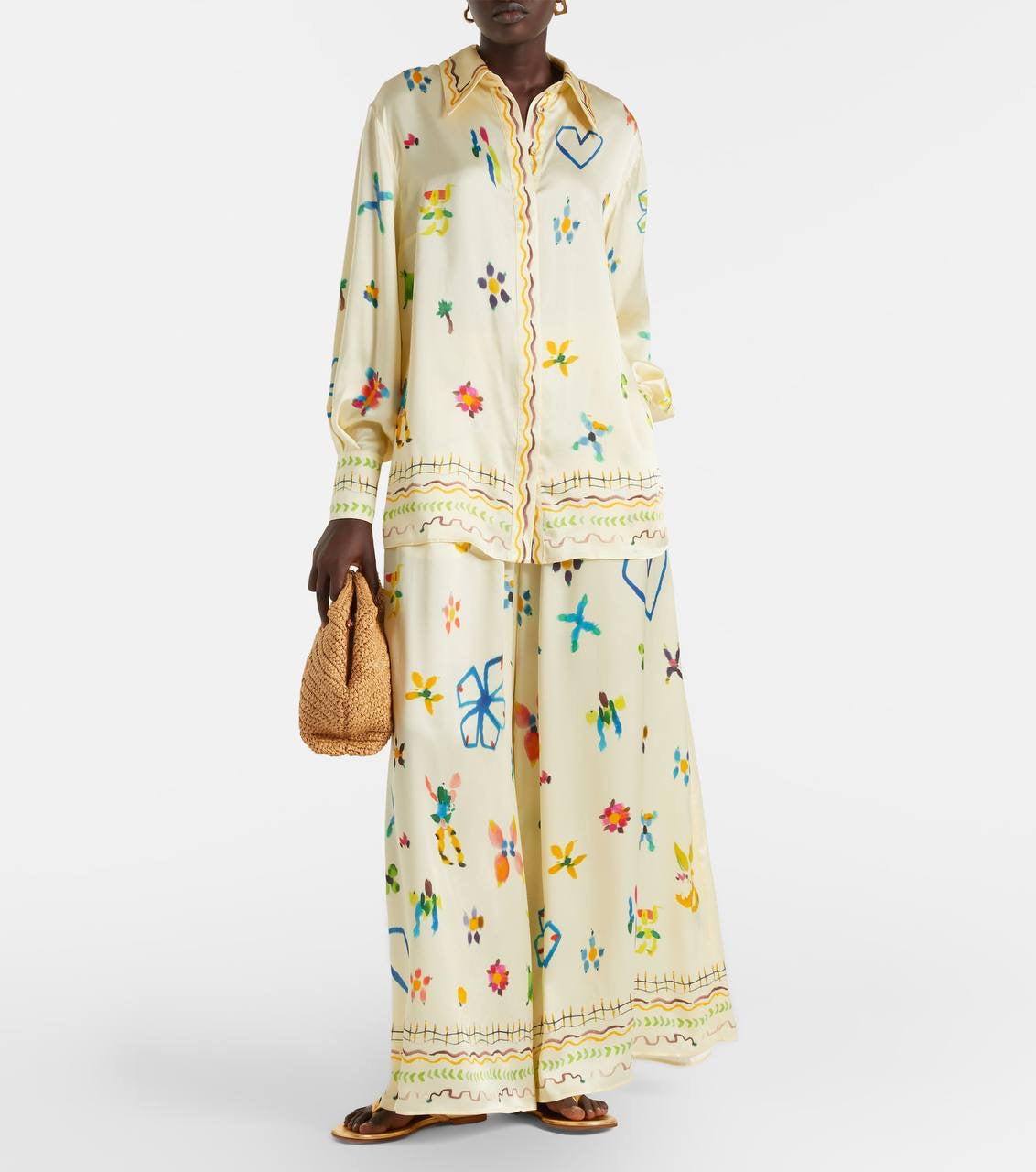 ALM Sidi Floral Silk Shirt | Pants