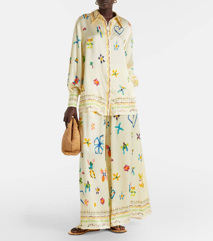 ALM Sidi Floral Silk Shirt | Pants