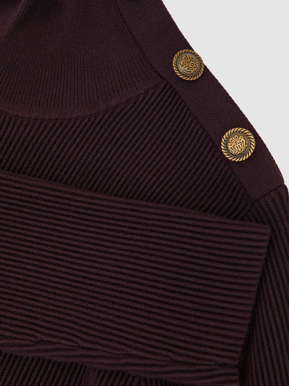 RS Isabella Peplum-Hem Stretch-Knit Top