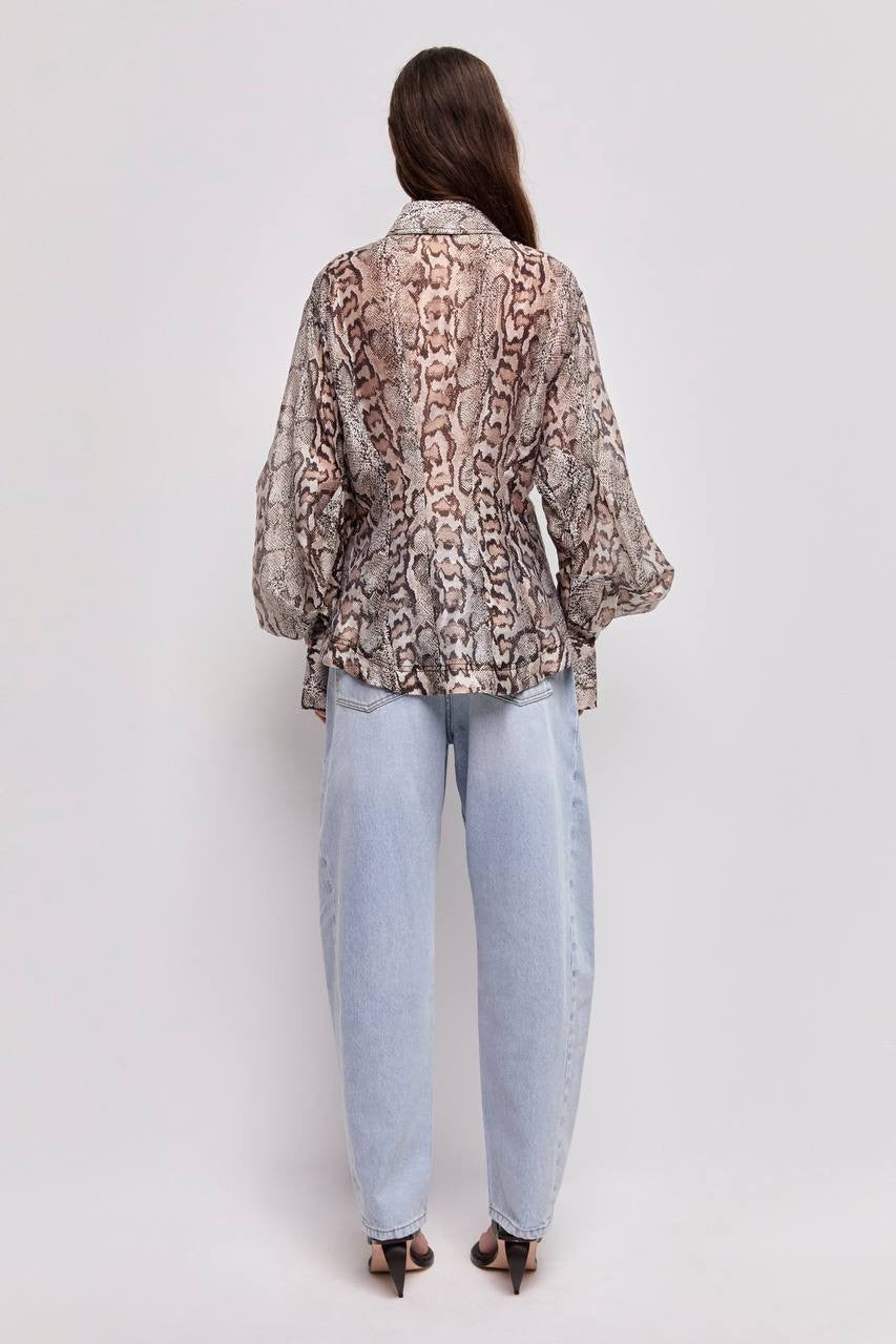 AJ Murphie Linen Blend Tailored Long Sleeve Shirt