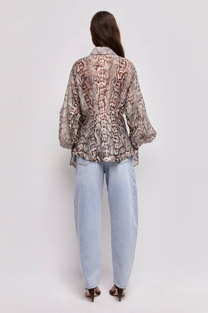 AJ Murphie Linen Blend Tailored Long Sleeve Shirt