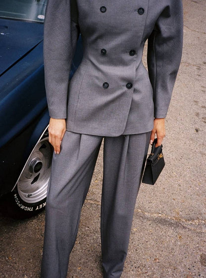 HS The Curvilinear Viscose-Wool Tailored Blazer