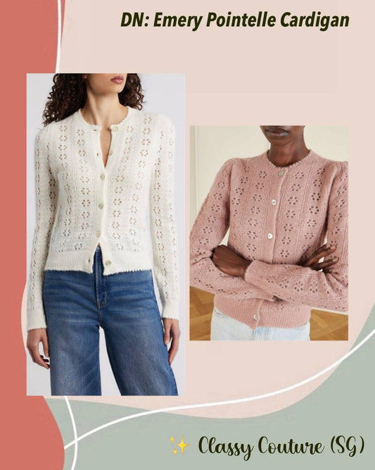 DN Emery Alpaca-Wool-blend Pointelle Knit Cardigan