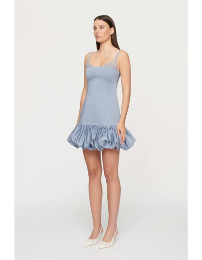 CLE Daisy Cotton Satin Mini Dress