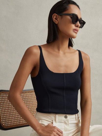 RS Verity Ribbed Seam Detail Vest Cami Tank Top