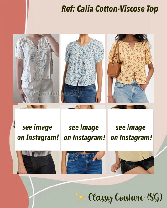 5 Colors! Ref Calia Cotton-Viscose Top