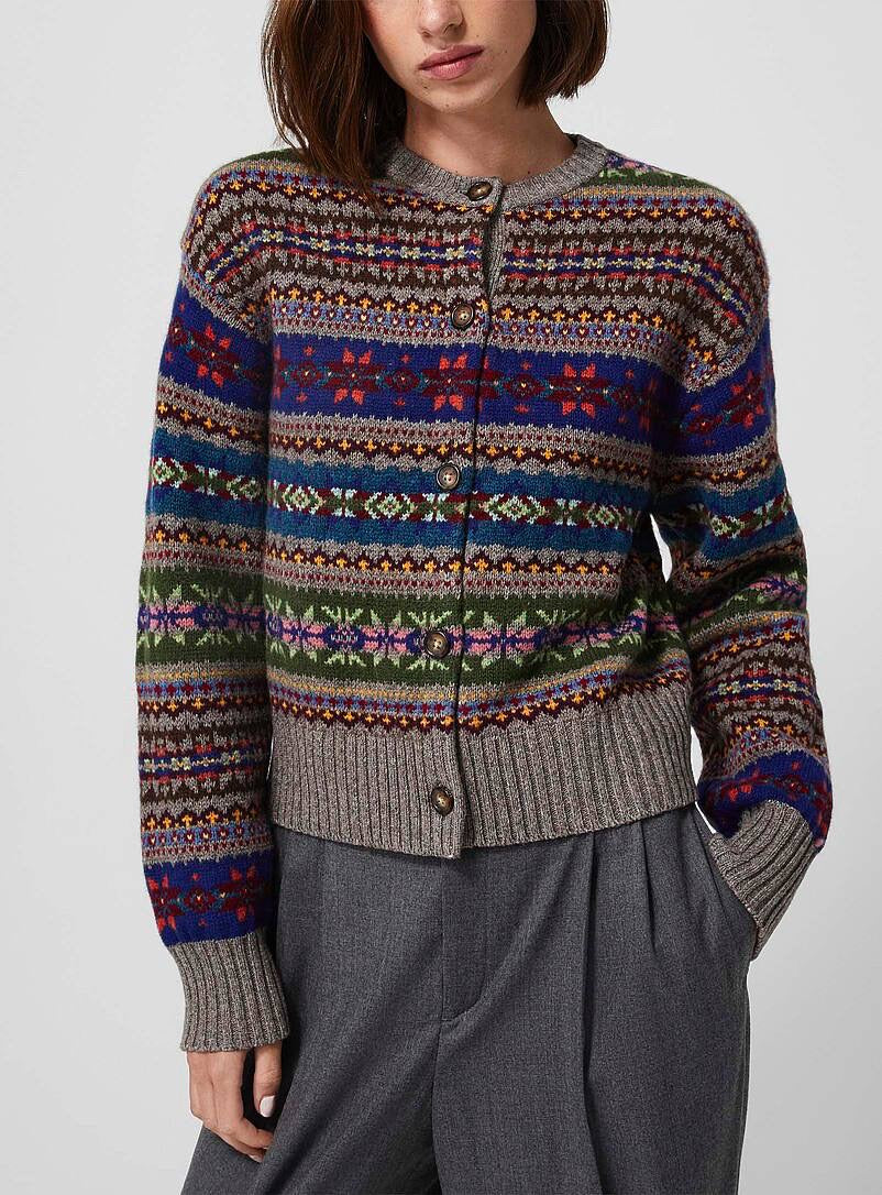 RL Fair Isle Buttoned Wool Cardigan