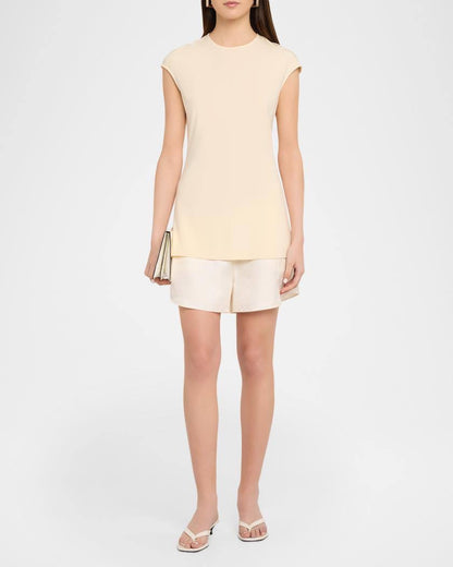 TOT Everyday Cap-Sleeve Viscose-blend Jersey Top