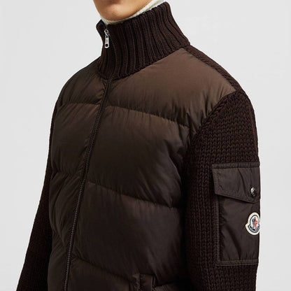 MC Men’s Padded Wool Zip Up Cardigan Jacket (Down Filling)