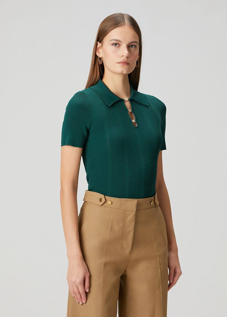 SD Mahee Dark Green Polo Sweater