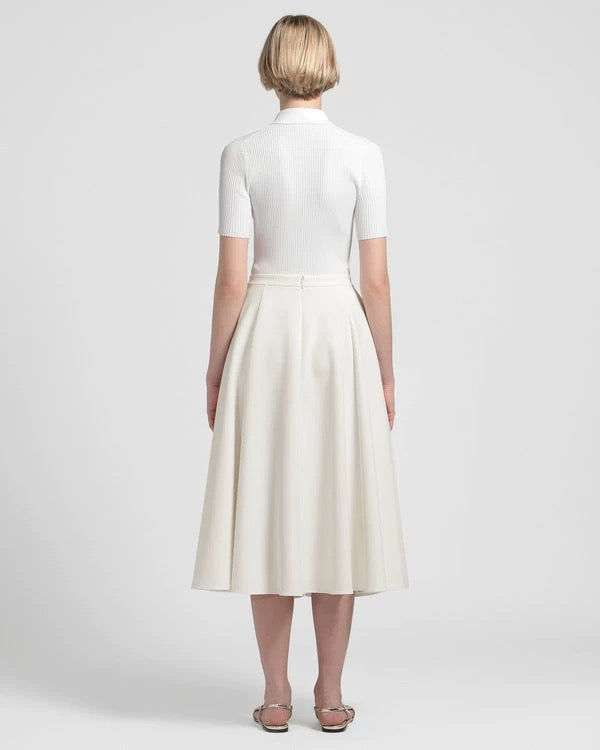 TH Full Circle Midi Skirt in Crepe