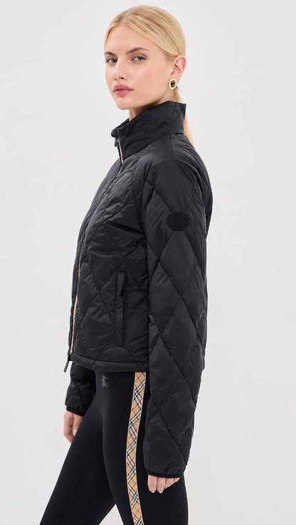 BBR Bramford Check-accent Packable Nylon Quilted Short Jacket