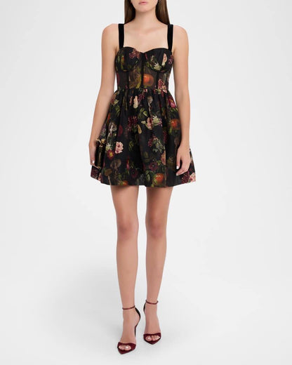 CC Pheobe Bustier Silk-linen Midi & Mini Dress
