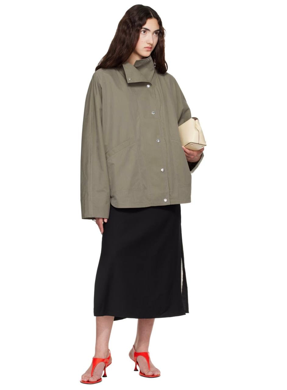 Tot Summer Parachute Cotton-Blend Jacket in Clove Green