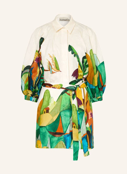 ALM Mokshini Linen Mini Dress Shirtdress