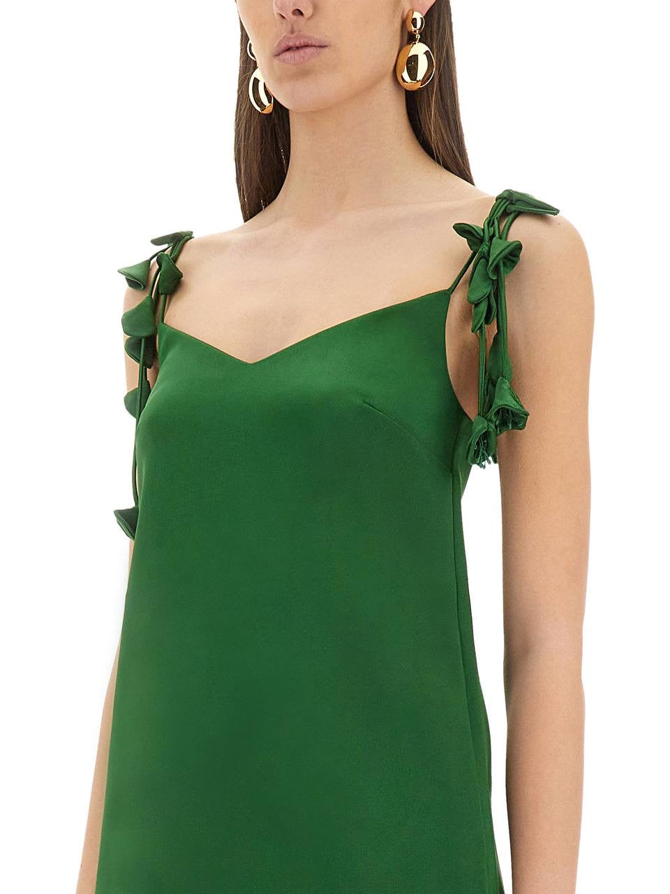 3 Colors! SP Satin Flower Mini Dress