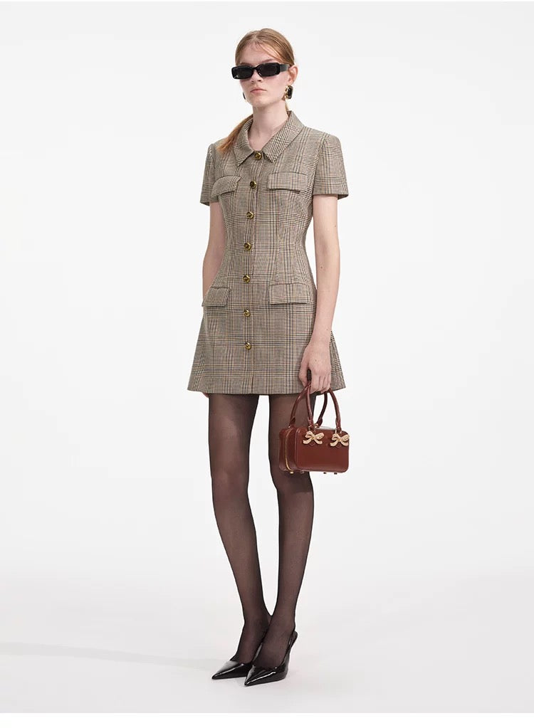 SP Brown Patent Leather Bow-embellished Mini Tote Bag Handbag